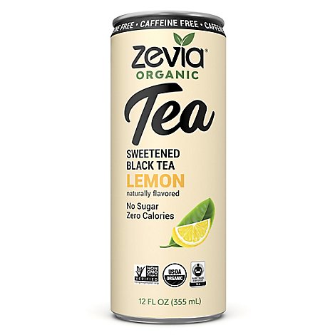 Zevia Tea Black Lemon Cf Org - 12 FZ