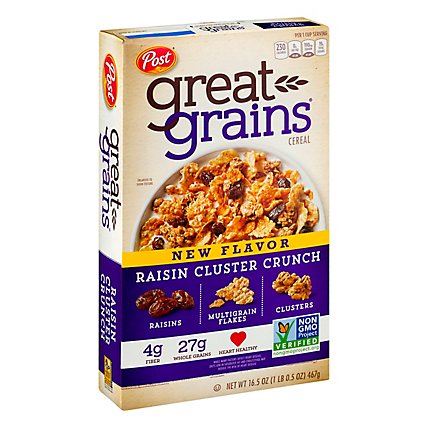 Great Grains Cereal Raisin Cluster Crunch - 16.5 Oz - Image 1