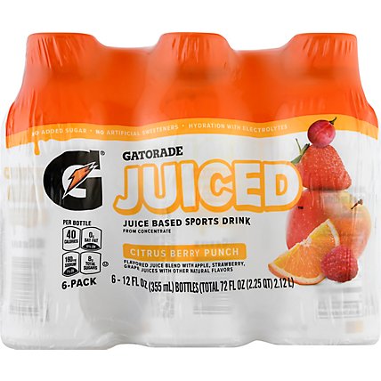 Gatorade Juiced Citrus Berry Punch 6 Pk - 6-12 FZ - Image 2