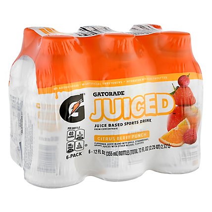 Gatorade Juiced Citrus Berry Punch 6 Pk - 6-12 FZ - Image 1