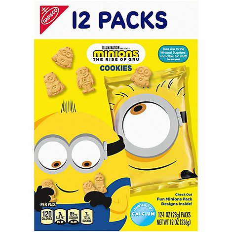 NABISCO Minions Cookies Snack Packs- 12-1 Oz