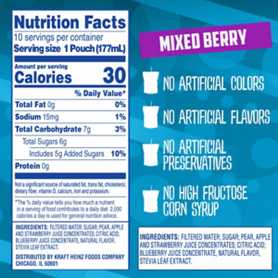 Capri Sun Reduced Sugar Mixed Berry Juice Box Pouches Pouches - 10-6 Fl. Oz. - Image 5