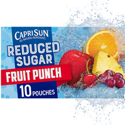  Capri Sun Reduced Sugar Ready To Drink Soft Drink Fruit Punch - 10-6 FZ 