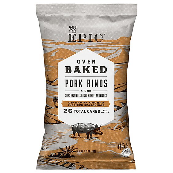 Epic Pork Rind Baked Cinnamon - 2.5 OZ