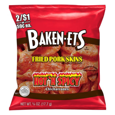 Baken Ets Pork Rinds Hot N Spicy - .625 OZ