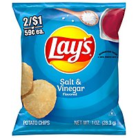 Lays Salt And Vinegar Potato Chips Plastic Bag - 1 OZ - Image 1