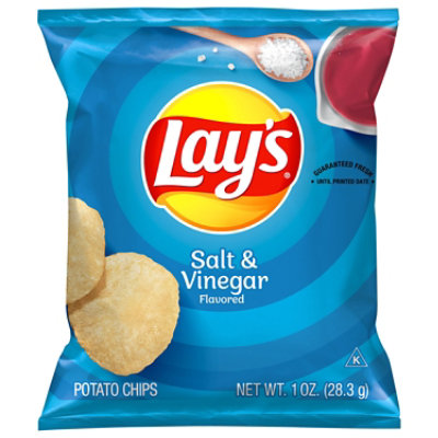 Lays Salt And Vinegar Potato Chips Plastic Bag - 1 OZ