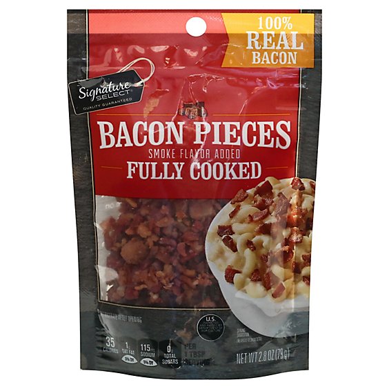 Signature Select Fully Cooked Bacon Pieces - 2.8 OZ