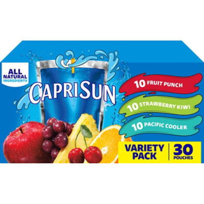 Capri Sun Fruit Punch Strawberry Kiwi & Pacific Cooler Variety Pack Pouches - 30-6 Fl. Oz. - Image 1