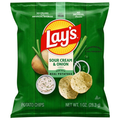 Lays Sour Cream And Onion Potato Chips - 1 OZ - Image 3