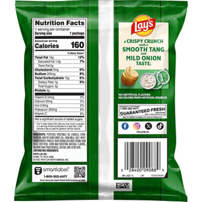 Lays Sour Cream And Onion Potato Chips - 1 OZ - Image 6