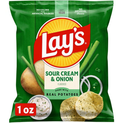 Lays Sour Cream And Onion Potato Chips - 1 OZ - Image 2