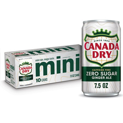 Canada Dry Zero Sugar Ginger Ale Soda Mini Cans - 10- 7.5 Fl. Oz. - Image 2