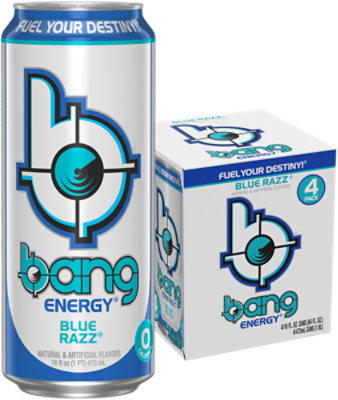 Bang Energy Drink Blue Razz - 4-16 FZ - Image 1