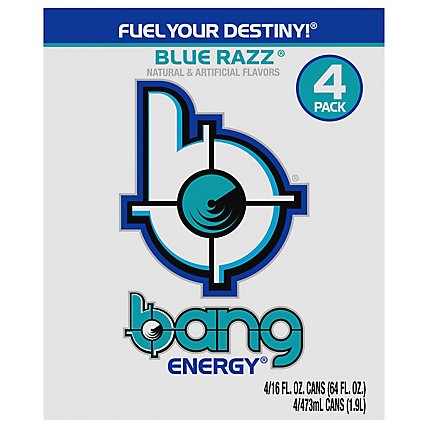 Bang Energy Drink Blue Razz - 4-16 FZ - Image 1