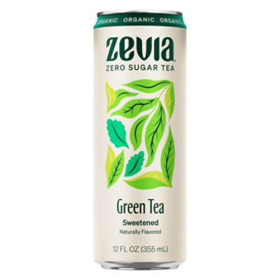 Zevia Organic Green Zero Sugar Tea - 12 Fl. Oz. - Image 1