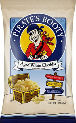 Pirate's Booty Aged White Cheddar Cheese Puff Snack Pack Individual Snack Size Bags -1 Oz - Image 2