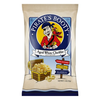 Pirate's Booty Aged White Cheddar Cheese Puff Snack Pack Individual Snack Size Bags -1 Oz - Image 1