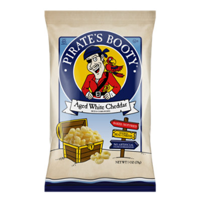 Pirate's Booty Aged White Cheddar Cheese Puff Snack Pack Individual Snack Size Bags -1 Oz - Image 1