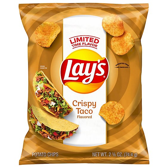 Lays Crispy Taco Potato Chips - 2.625 OZ