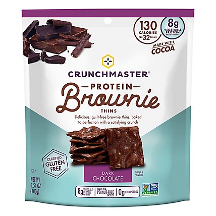 Crunchmaster Brownie Thins Dark Chocolate - 3.54 Oz