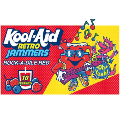 Kool-Aid Retro Jammers Rock-A-Dile Red Mixed Berry Drink