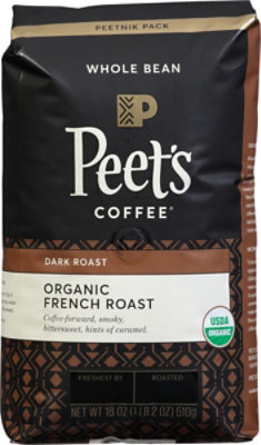 Peet's Coffee Organic French Roast Dark Roast Whole Bean Coffee Bag - 18 Oz - Image 2