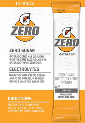 Gatorade Zero Sugar Thirst Quencher Powder Orange - 0.9 OZ - Image 5