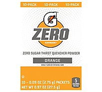 Gatorade Zero Sugar Thirst Quencher Powder Orange - 0.9 OZ