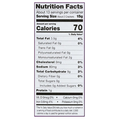 Milton's Craft Bakers Crispy Sea Salt Gourmet Crackers - 6.8 Oz - Image 3