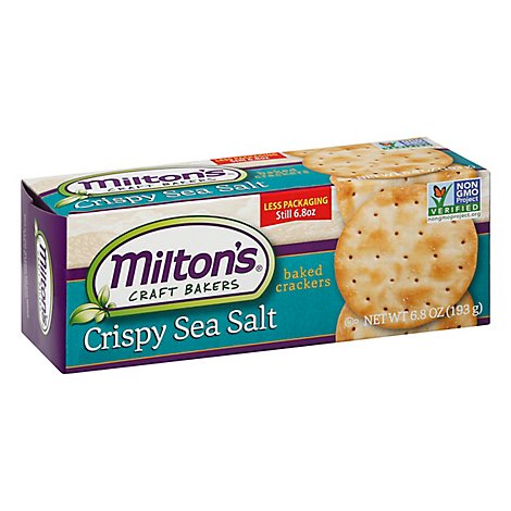 Milton's Craft Bakers Crispy Sea Salt Gourmet Crackers - 6.8 Oz