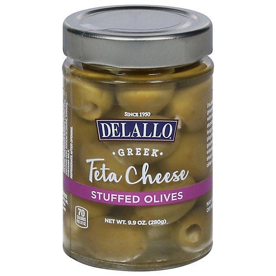 Delallo Olive Feta Stuffed - 9.9 OZ