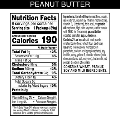 Austin Sandwich Crackers Peanut Butter on Toasty Crackers 8 Count - 11 Oz - Image 5