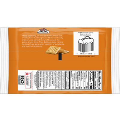 Austin Sandwich Crackers Peanut Butter on Toasty Crackers 8 Count - 11 Oz - Image 7