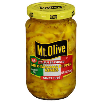 Mt. Olive Italian Seasoned Mild Banana Peppers - 12 Fl. Oz.