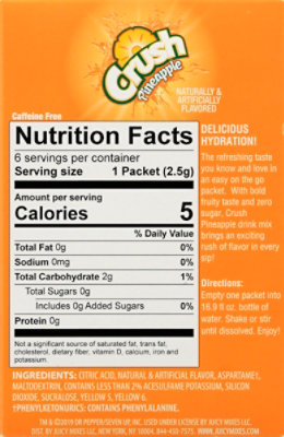 Crush Pineapple On-The -Go Drink Mix Packets - 0.54 Oz - Image 5