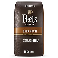 Peet's Coffee Single Origin Colombia Dark Roast Ground Coffee Bag - 18 Oz - Image 1