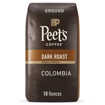 Peet's Coffee Single Origin Colombia Dark Roast Ground Coffee Bag - 18 Oz