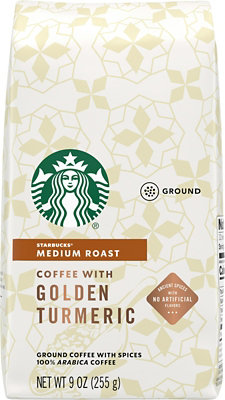  Starbucks Dark French Roast Golden Turmeric Ground Coffee - 9 OZ 