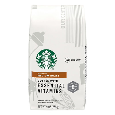  Starbucks Vitamin Essentials Medium Ground Coffee - 9 OZ 