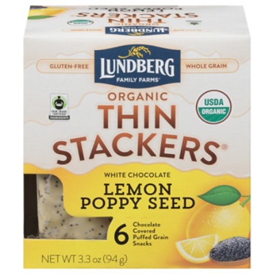 Lundberg Family Farms Organic Lemon Poppy Thin Stackers - 3.3 Oz - Image 3