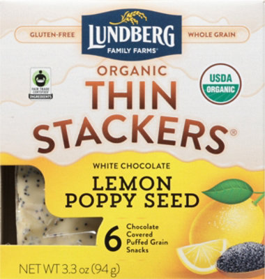 Lundberg Family Farms Organic Lemon Poppy Seed Thin Stackers - 3.3 Oz. - Image 2