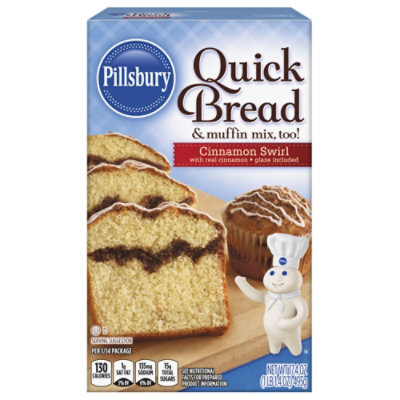 Pillsbury Cinnamon Swirl Quick Bread and Muffin Mix Box - 17.4 Oz - Image 1