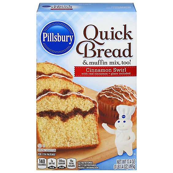 Plsbry Cinnamon Swirl Quick Bread - 17.4 OZ
