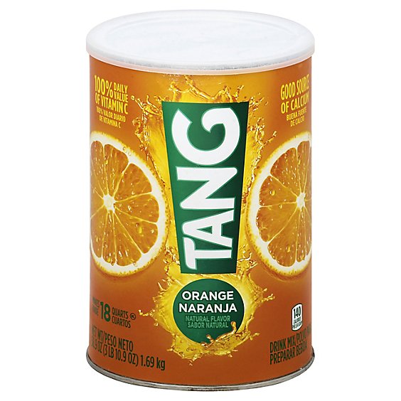 Tang Orange Naturally Flavored Powdered Soft Drink Mix Canister - 58.9 Oz