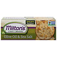 Milton's Craft Bakers Olive Oil & Sea Salt Gourmet Crackers - 6.8 Oz - Image 1