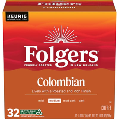 Folgers Coffee Colombian K-cup - 32 CT - Image 1