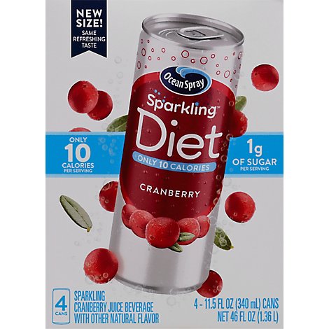 Ocean Spray Sparkling Diet Cranberry - 4-11.5 FZ
