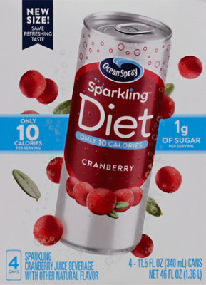 Ocean Spray Sparkling Diet Cranberry - 4-11.5 FZ