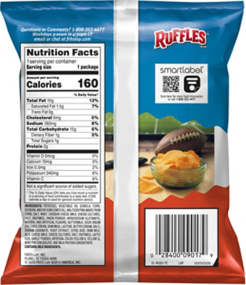 Ruffles Cheddar & Sour Cream Potato Chips - 1 OZ - Image 6